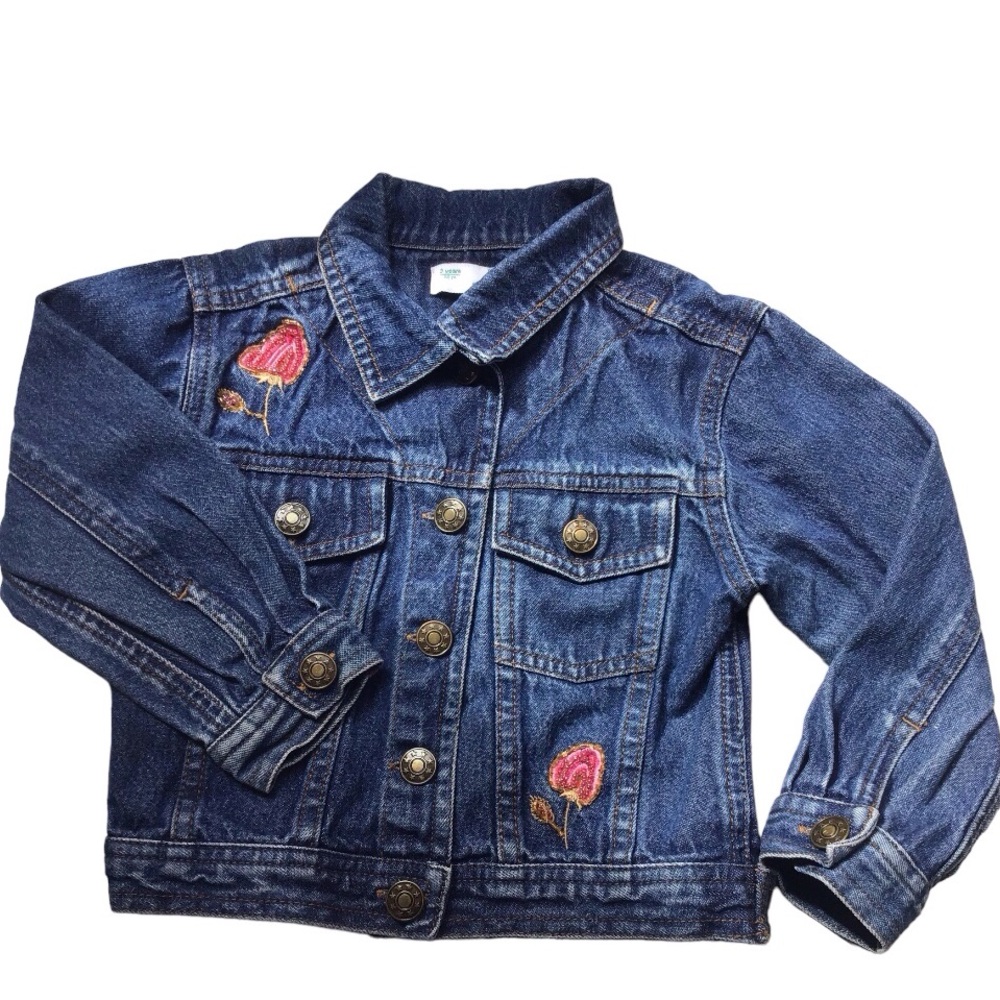 Jean Jacket with Floral Beading & Embroidery